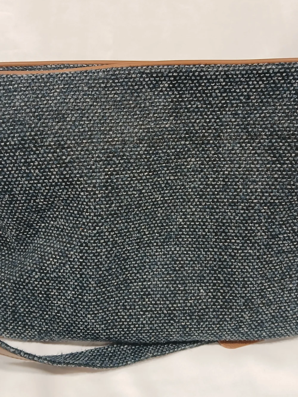 Vntg 1980s Pierre Cardin Tweed Flight Bag Crossbody Carry On Luggage Blue Brown